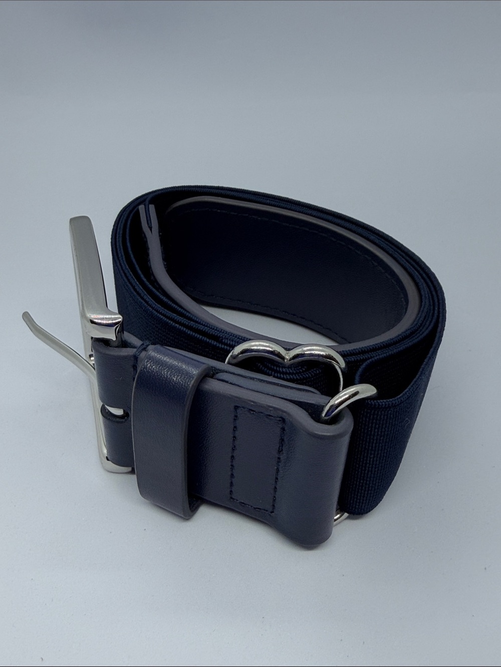 Under Armour Navy Blue Kids Belt with Silver Buckle